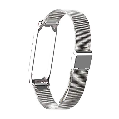 Chuanghongyuan Correa para Xiaomi Mi Band 4 / Mi Band 3, Hebilla de Metal Pulsera con Acero Inoxitable Ajustable para Xiaomi Mi Band 4 / Xiaomi Mi Band 3 {NoHost}{Aguja Ajustable}(Plata)