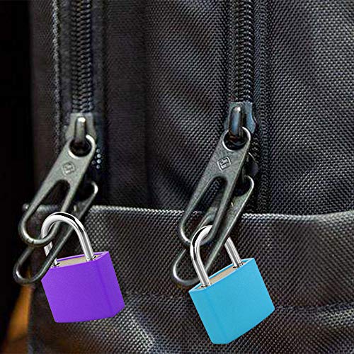 Chudian 7Pcs Candado colores con llave，Pequeño Candado con Dos Llaves，Candado Coloridos son fáciles de distinguir，Cerradura de Seguridad Para Equipaje Maleta Viaje y Mochila(7 Colores)