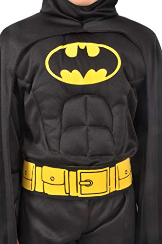 Ciao 11671.3-4 Batman Dark Knight Boys Original Dc Comics Disfraz (Tamaño 3-4 Años) con Músculos Pectorales Acolchados, Color Ciao 11671.3-4 Batman Dark Knight Boys Original Dc Comics Disfraz (Tamaño 3-4 Años) con Músculos Pectorales Acolchados, Color