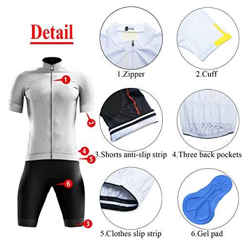 Ciclismo Maillot Hombres Verano Maillot MTB + Culotte Pantalones Cortos Bodies Ciclismo Ropa Maillot para Deportes al Aire Libre Ciclo Bicicleta