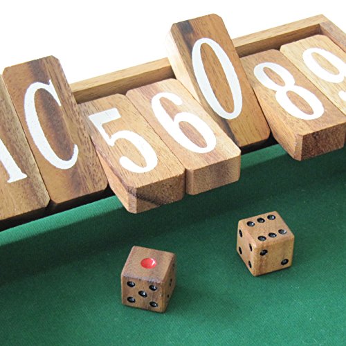 CIERRA LA CAJA edición Jackpot Juego de bar – Juegos de mesa en madera maciza eco-responsable – Acción y suerte – 2 jugadores o más – A partir de 6 años – Juego con dados. Shut the Box. CIERRA LA CAJA edición Jackpot Juego de bar – Juegos de mesa en madera maciza eco-responsable – Acción y suerte – 2 jugadores o más – A partir de 6 años – Juego con dados. Shut the Box.