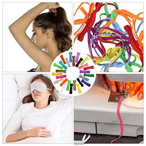 CINMOK 24pcs Cuerdas Elásticas Colorido Cordón Elástico Plano Costura Elasticas Bandas DIY para Costura Bricolaje Bufanda Ropa Pantalones Faldas Camisas Camisetas Máquina de Coser Cinta Pelo 6mm*3m CINMOK 24pcs Cuerdas Elásticas Colorido Cordón Elástico Plano Costura Elasticas Bandas DIY para Costura Bricolaje Bufanda Ropa Pantalones Faldas Camisas Camisetas Máquina de Coser Cinta Pelo 6mm*3m