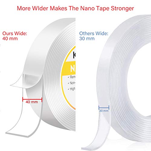 Cinta Adhesiva Nano Mágica, 300cm Cinta Adhesiva Transparente Extraíble Multifuncional sin Rastros, Cinta Adhesiva de Doble Cara Reutilizable Lavable Fuerte Agarre de Gel para Oficina,Alfombra, Cocina Cinta Adhesiva Nano Mágica, 300cm Cinta Adhesiva Transparente Extraíble Multifuncional sin Rastros, Cinta Adhesiva de Doble Cara Reutilizable Lavable Fuerte Agarre de Gel para Oficina,Alfombra, Cocina