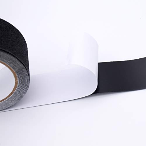Cinta antideslizante, YMWALK cinta de seguridad color negro de gran tracción antideslizante agarre fuerte cinta abrasiva antideslizante cinta de seguridad para escaleras peldaño (5 cm x 5 m)