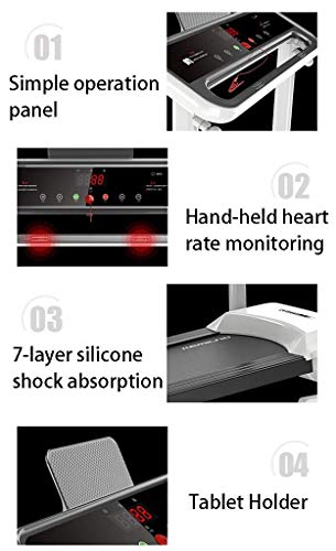 Cinta de Correr 2.0HP Máquina para Correr Plegable Instalación Gratuita con Monitor LED Máquina de Correr para Caminar con absorción de Impactos de Silicona para Apartamentos pequeños Gimnasio Capaci