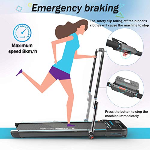 Cinta de Correr Caminar Plegable con Apoyabrazos y Control Remoto Controlables, Altavoz Bluetooth Incorporado, Velocidad 1-8 km / h Ajustable, Cinta de Correr Caminar Profesional para el Hogar Cinta de Correr Caminar Plegable con Apoyabrazos y Control Remoto Controlables, Altavoz Bluetooth Incorporado, Velocidad 1-8 km / h Ajustable, Cinta de Correr Caminar Profesional para el Hogar