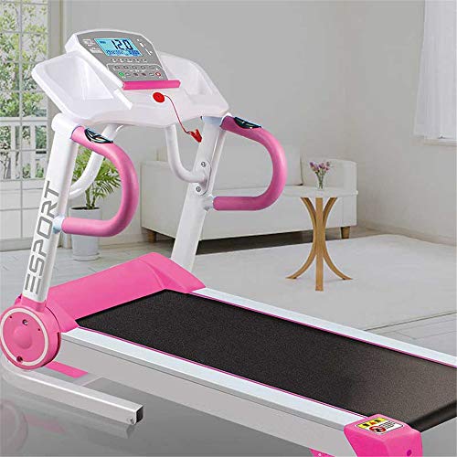 Cinta de Correr Eléctrica Casa Rodante Sala De Fitness Usando Cinta De Correr Plegable Plegable Eléctrica Eléctrica Cinta De Correr Versátil y Seguro de Usar ( Color : Rosado , Size : 157x65x133cm )