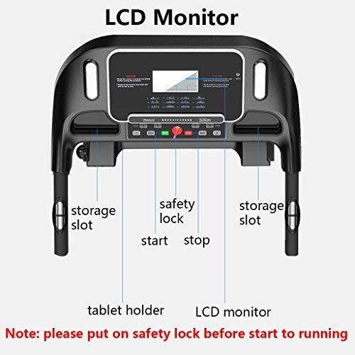 Cinta de Correr Multifuncional 2.0HP Plegable hidráulica Prueba de Velocidad Ultra silenciosa con Pantalla LCD Máquina para Correr para Gimnasio en casa 220 Capacidad máxima