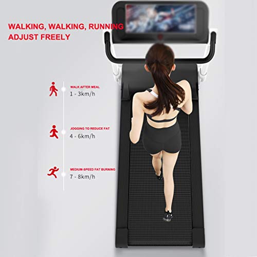 Cinta De Correr Pequeña Cubierta Cinta De Correr Caminar Ultra Silencioso De La Máquina El Equipo Casero De La Aptitud Eléctrico Cinta De Correr 1-8KM / H ( Color : Blanco , Size : 127x61x105.2cm )