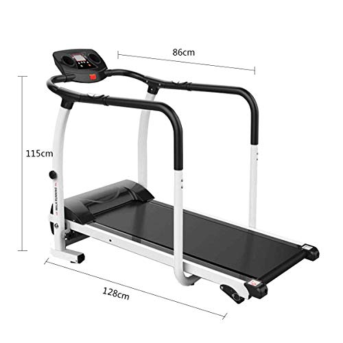 cinta de correr plegable,Cinta de correr eléctrica Máquina para caminar multifuncional para el hogar Pantalla LCD LED Monitor de ritmo cardíaco Equipo de gimnasio portátil Absorción de golpes y silenc