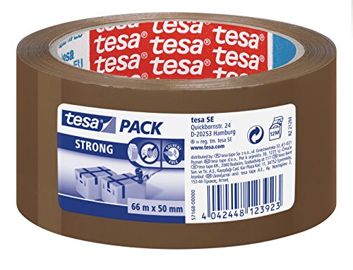 Cinta de embalaje tesapack fuerte (66 m x 50 mm) color marrón Cinta de embalaje tesapack fuerte (66 m x 50 mm) color marrón
