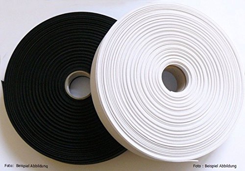Cinta de goma de 25 m, 40 mm de ancho, en negro o blanco Blanco Cinta de goma de 25 m, 40 mm de ancho, en negro o blanco Blanco