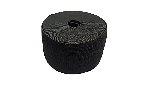 Cinta de goma de 25 m para ropa específica y hogar, artesanía 25 metros, 5 cm de ancho, color negro o blanco Cinta de goma de 25 m para ropa específica y hogar, artesanía 25 metros, 5 cm de ancho, color negro o blanco
