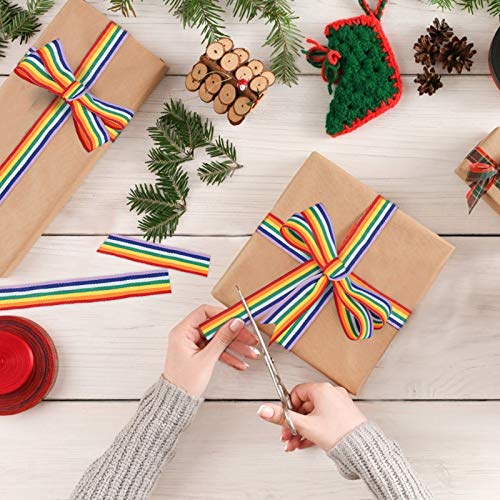 Cinta del Arco Iris AirSMall 45M cinta de regalo Rainbow, Cinta a Rayas Arcoíris para Manualidades Regalo Fiesta Boda NAVIDAD Cinta del Arco Iris AirSMall 45M cinta de regalo Rainbow, Cinta a Rayas Arcoíris para Manualidades Regalo Fiesta Boda NAVIDAD