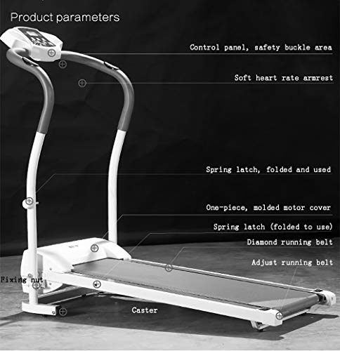 cintas para andar plegablesCaminadora Casera Silenciosa Para Caminar Y Correr, Carga De 120 Kg, Absorción De Impactos, Cinta De Correr Pequeña Y Plegable, Pliegues Para Almacenamiento, Fácil De Montar