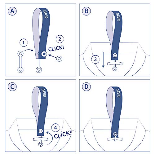 Cintas personalizadas para colgar la ropa de los niños sin coser (6 uds) Cintas personalizadas para colgar la ropa de los niños sin coser (6 uds)