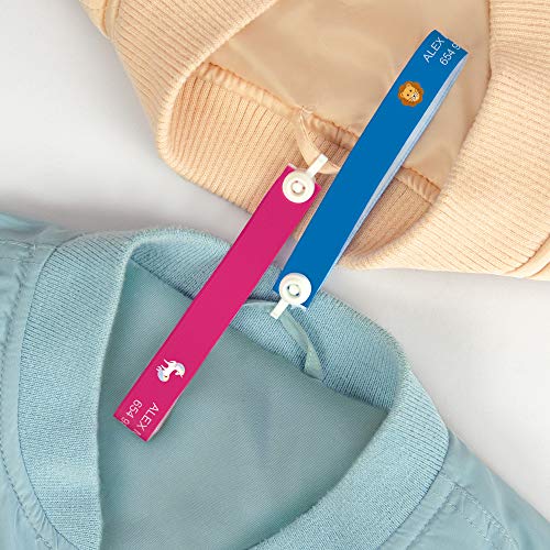 Cintas personalizadas para colgar la ropa de los niños sin coser (6 uds) Cintas personalizadas para colgar la ropa de los niños sin coser (6 uds)