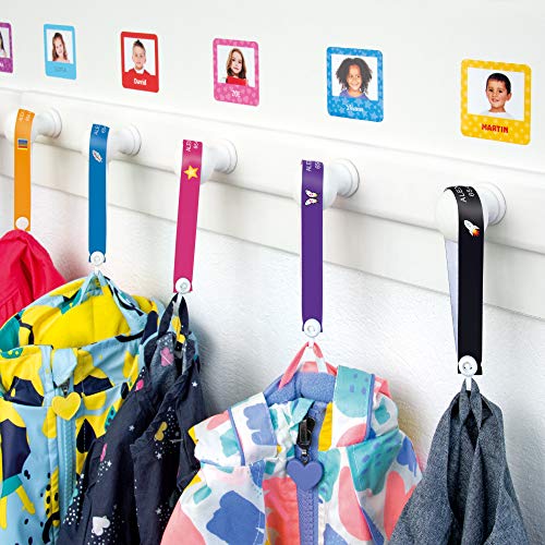 Cintas personalizadas para colgar la ropa de los niños sin coser (6 uds)