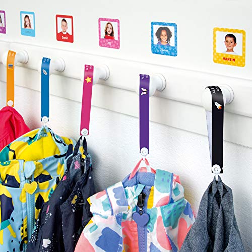 Cintas personalizadas para colgar la ropa de los niños sin coser (6 uds) Cintas personalizadas para colgar la ropa de los niños sin coser (6 uds)