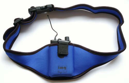 Cinturon con Bolsa para emisor o receptor inalámbrico azul
