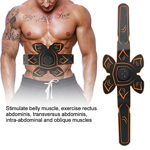 Cinturón de entrenamiento de abdominales de 6 modos de fitness, cinturón de abdominales, negro + naranja para masaje parcial Masaje en el hogar Masaje muscular Relajación muscular Cinturón de entrenamiento de abdominales de 6 modos de fitness, cinturón de abdominales, negro + naranja para masaje parcial Masaje en el hogar Masaje muscular Relajación muscular