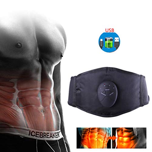 Cinturón De Músculos Abdominales EMS Entrenador Abdominal para Perder Peso, Masajeador Vibratorio De Cinturón Adelgazante Eléctrico 6 Modos, Cinturón Abdominal Moldeador De Cuerpo (B.)