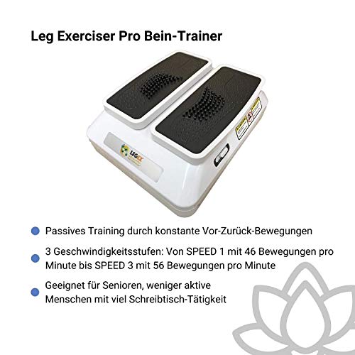 Circulation Leg Exerciser, LegEx pro, ejercitador pasivo de piernas con control remoto inalámbrico y 3 velocidades