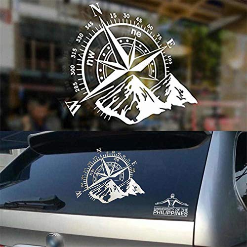 circulor 2 Pcs Pegatina Coche, Etiqueta engomada del Coche Rosa de los Vientos Navegar montaña calcomanía De Etiqueta De Vinilo Campo a través - 48X34cm circulor 2 Pcs Pegatina Coche, Etiqueta engomada del Coche Rosa de los Vientos Navegar montaña calcomanía De Etiqueta De Vinilo Campo a través - 48X34cm