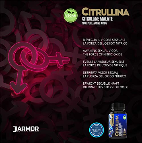 CITRULINA MALATO PURA 90 cápsulas de 1000 mg Vegetales Oxido Nítrico Vigor precursor de arginina