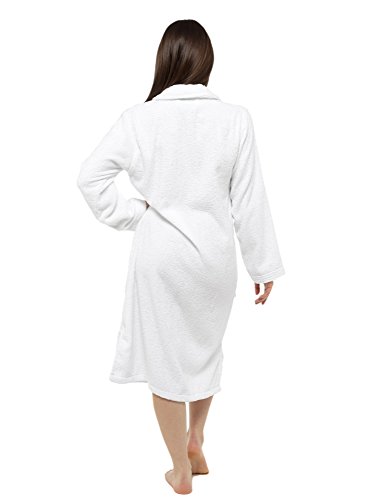CityComfort® Toalla para mujer Botón o toalla de baño con cremallera para mujer - Albornoz grande con toalla (S, blanco) CityComfort® Toalla para mujer Botón o toalla de baño con cremallera para mujer - Albornoz grande con toalla (S, blanco)