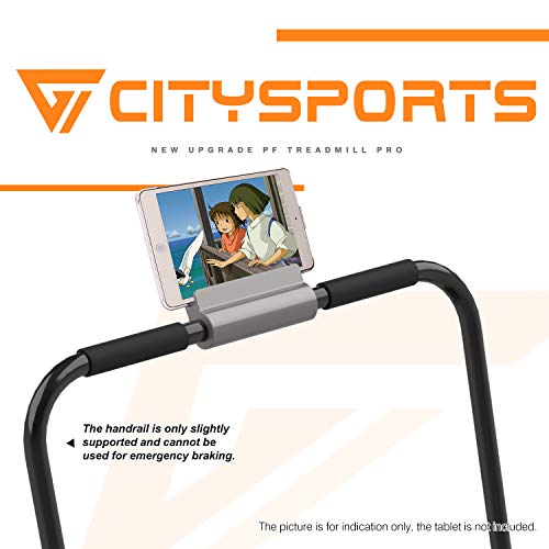 CITYSPORTS Cinta de Correr Caminar Eléctrica Caminadora Plegable Debajo del Escritorio, Cinta Plana con Control Remoto, Almacenamiento Compatible Ahorre Espacio (WP1-2)