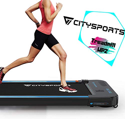 CITYSPORTS Cinta de Correr Caminar Eléctrica Motor 440W, Altavoces Bluetooth, Velocidad Ajustable, Pantalla LCD y Contador de Calorías, Ultradelgado y Silencioso, Diseñado para el Hogar/la Oficina