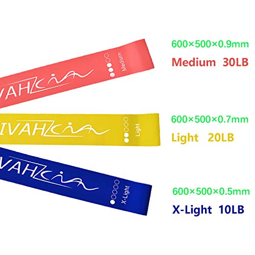 CIVAH Bandas de Resistencia látex Natural Banda de Resistencia Entrenamiento para hysical Terapia Yoga Pilates rehabilitación Deporte Fitness cinturón Set of 3 CIVAH Bandas de Resistencia látex Natural Banda de Resistencia Entrenamiento para hysical Terapia Yoga Pilates rehabilitación Deporte Fitness cinturón Set of 3
