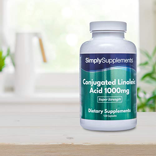 CLA Ácido Linoleico Conjugado 1000mg - ¡Bote para 4 meses! - 120 Cápsulas - SimplySupplements