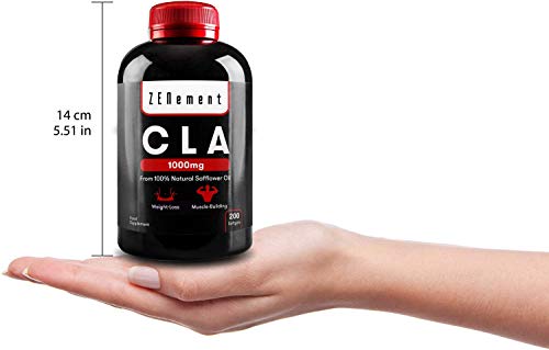 CLA - Ácido Linoleico Conjugado | 1000mg x 200 Perlas | Pérdida de peso, Crecimiento Muscular | Aceite Vegetal de Cártamo 100% Natural, sin gluten, sin transgénicos CLA - Ácido Linoleico Conjugado | 1000mg x 200 Perlas | Pérdida de peso, Crecimiento Muscular | Aceite Vegetal de Cártamo 100% Natural, sin gluten, sin transgénicos