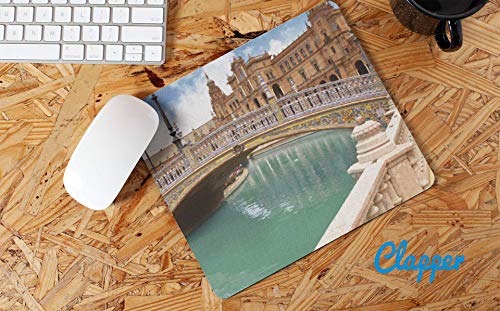 Clapper Alfombrilla de Raton Sevilla Andalucia para Ordenador - Suave extendido Agua Resistente Tela de Superficie, Base de Agarre de Goma Antideslizante, Se Adapta a Todos los Tipos de ratón. Clapper Alfombrilla de Raton Sevilla Andalucia para Ordenador - Suave extendido Agua Resistente Tela de Superficie, Base de Agarre de Goma Antideslizante, Se Adapta a Todos los Tipos de ratón.