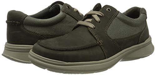 Clarks Cotrell Lane 261486527, Zapatos de Cordones Derby Hombre, Verde (Olive Combi Olive Combi), 47 EU