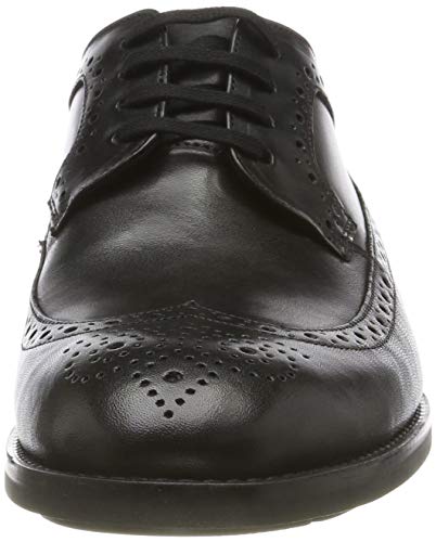 Clarks Ronnie Limit, Zapatos de Cordones Brogue, Piel Negra, 45 EU