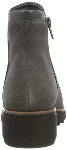 Clarks Sharon Heights, Botas Cortas al Tobillo Mujer, Ante Gris, 39 EU