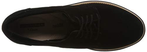 Clarks Sharon Noel, Zapatos de Cordones Derby Mujer, Negro (Black Nubuck), 37.5 EU