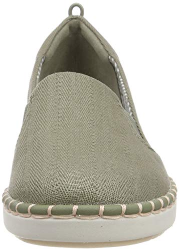 Clarks Step Glow Slip, Zapatillas sin Cordones para Mujer, Beige (Olive Olive), 38 EU