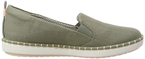 Clarks Step Glow Slip, Zapatillas sin Cordones para Mujer, Beige (Olive Olive), 38 EU