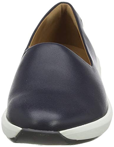 Clarks Un Rio Step, Zapatillas sin Cordones para Mujer, Azul (Navy Leather Navy Leather), 37.5 EU