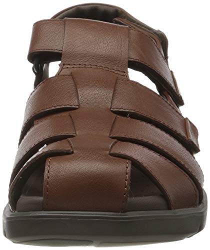 Clarks Unwilmore Ray, Sandalias Punta Cerrada Hombre, Marrón (Mahogany Mahogany), 43 EU