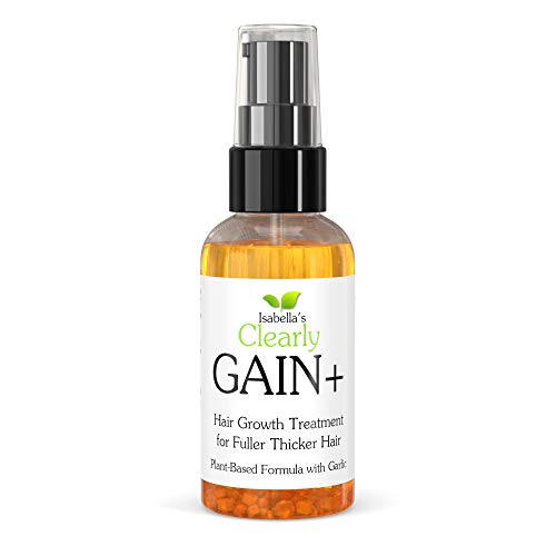 Clearly GAIN+ Tratamiento para el Crecimiento y Aumento del Volumen del Cabello. Detenga la Pérdida de Cabello. Poderosa de Aceite Natural con Jojoba, Ajo, Salvia Clary. Hombres y Mujeres.