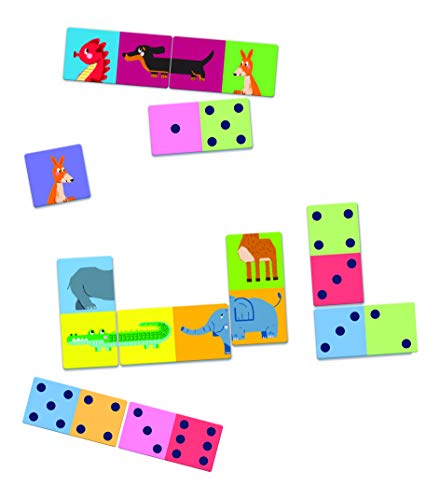 Clementoni- Dominó de los Animales Juego, Multicolor (55314) Clementoni- Dominó de los Animales Juego, Multicolor (55314)