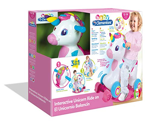 Clementoni-El Unicornio Balancín, Multicolor (617647) Clementoni-El Unicornio Balancín, Multicolor (617647)