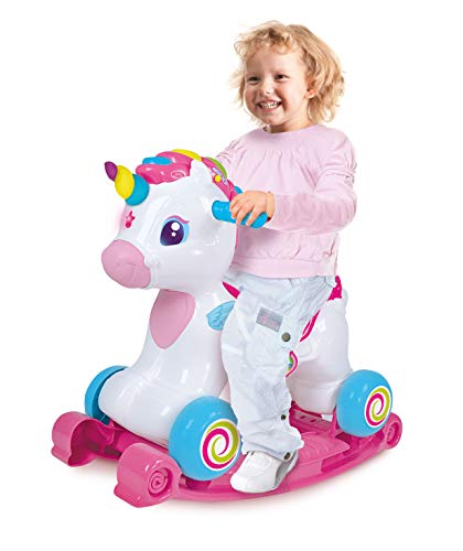 Clementoni-El Unicornio Balancín, Multicolor (617647) Clementoni-El Unicornio Balancín, Multicolor (617647)