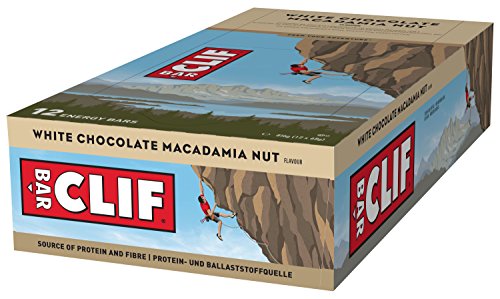 CLIF Bar Barrita energética de avena con chocolate blanco y nuez de Macadamia - Paquete de 12 x 68 gr - Total: 816 gr