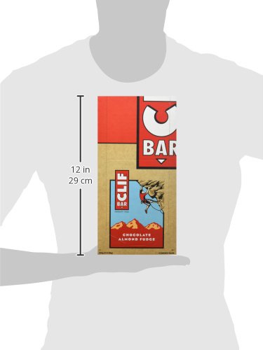 Clif Bar Barrita Energética de Avena y Chocolate con Almendras, (pack con 12 x 68 g)